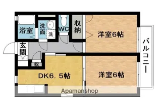 クローバーハウスB【1階】の間取り