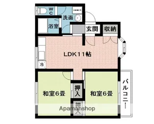 コーポ103館【2階】の間取り