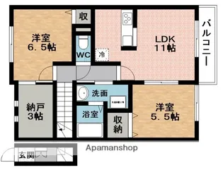 ハイツアスセーナⅠ【2階】の間取り