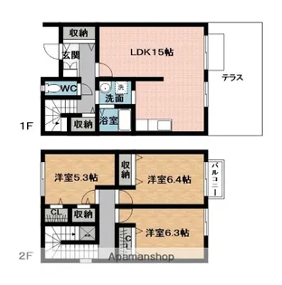 リヴェールD【1階】の間取り