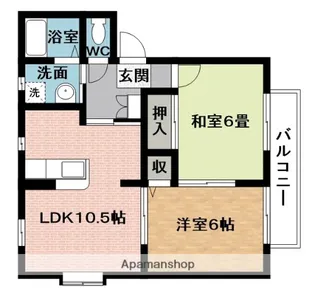 ガーデン,クリアC【1階】の間取り