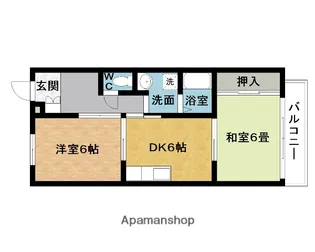 フラット立石(服部町)C【1階】の間取り