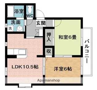 ガーデン,クリアB【1階】の間取り