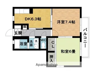 桜道コートA【2階】の間取り