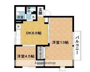 ハイユニ山口Ⅱ【2階】の間取り