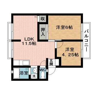 ロイヤルヒルズ2番館【1階】の間取り