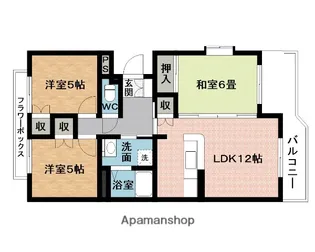 カーサ友生【1階】の間取り