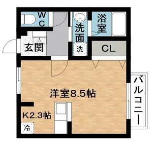 ウエスト・エレガンス【102号室】の間取り