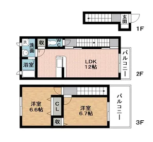 サニーレジデンス上野Ⅰ【2階】の間取り