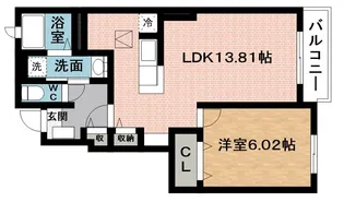 メイプル リーフ【1階】の間取り
