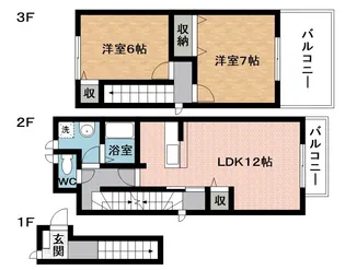 サニーレジデンス上野Ⅱ【2階】の間取り