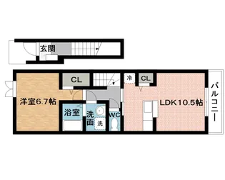 H.T.ミニョンⅣ【2階】の間取り
