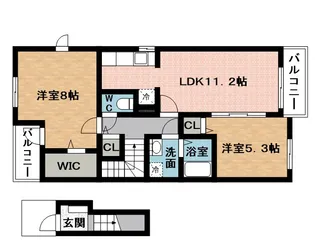グゼルⅡ【201号室】の間取り
