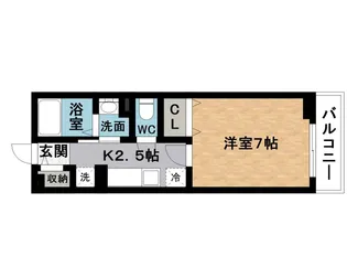 スターレジデンス西明寺B【1階】の間取り