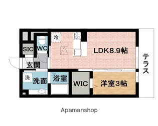 エムズモンピュール49【1階】の間取り