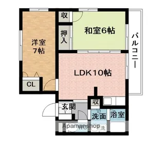 プリムローズA【2階】の間取り