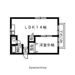 ロジュメントB【2階】の間取り