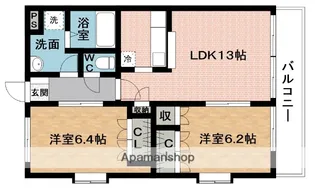 HOUSE OF AZALEA(ハウスオブアザレア)【1階】の間取り