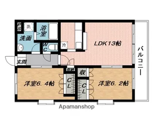 HOUSE OF AZALEA(ハウスオブアザレア)【2階】の間取り