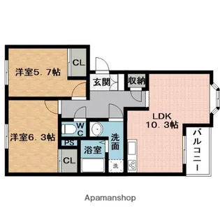 ヒルズ青山【2階】の間取り