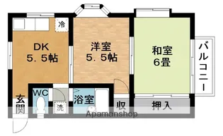 ハイツカルム【2階】の間取り