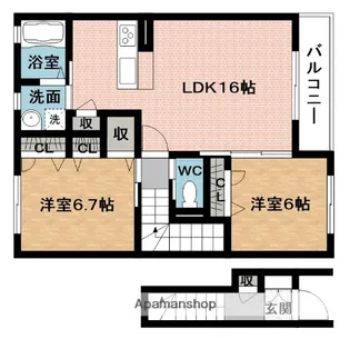 プロシードⅠ【2階】の間取り