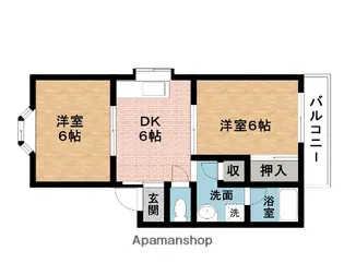 フェロータウンD棟【1階】の間取り