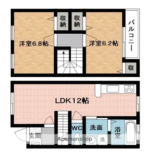 ベル・ヴィレッジ【2階】の間取り