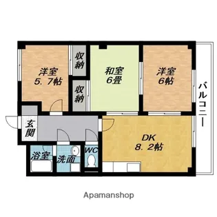 グランディール雅【3階】の間取り