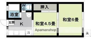 栢本ハイツ【1階】の間取り