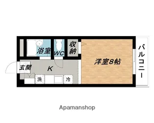 カレントシティー夏見【1階】の間取り