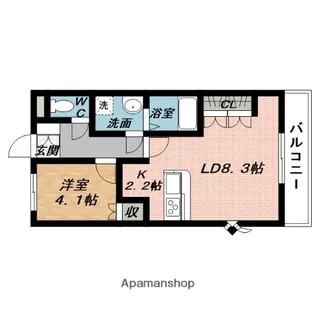 グランディール【1階】の間取り
