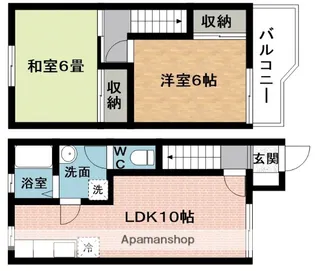 ハイツソレイユⅡ【2階】の間取り
