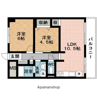 ルーチェSAKAE【4階】の間取り