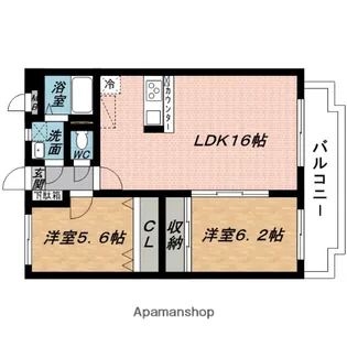 コンフォート鴻之台【2階】の間取り
