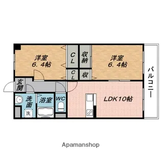 ルミエール名張駅前【1階】の間取り
