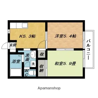レーベンハイム鴻【1階】の間取り