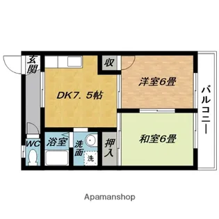 ハイツとちむら【2階】の間取り