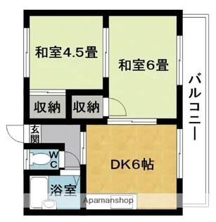 フラワーハイツ【2階】の間取り