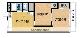 名張駅前マンション【2階】の間取り