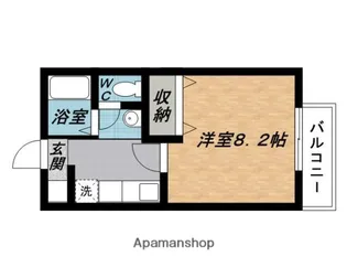 ハイツ鳥の実【2階】の間取り