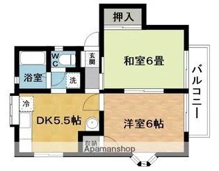 ハイツソレイユC棟【1階】の間取り
