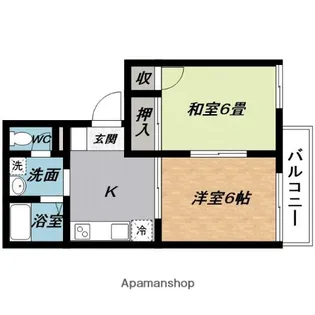 ドミールこおのとり【2階】の間取り