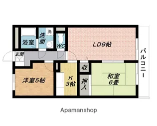 やまむらハイツ【3階】の間取り