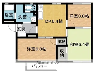 ハイツM&M鴻之台【1階】の間取り