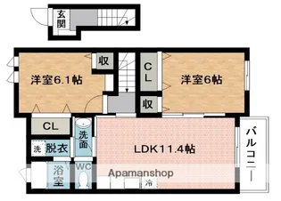 GROWⅡ【2階】の間取り
