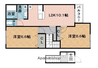 サンルーラル Ⅱ【2階】の間取り