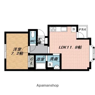 ル・モンテ【1階】の間取り