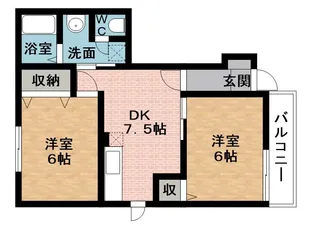 グランズ 21 B【1階】の間取り