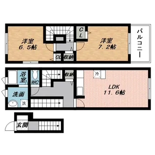 5STARⅠ【2階】の間取り